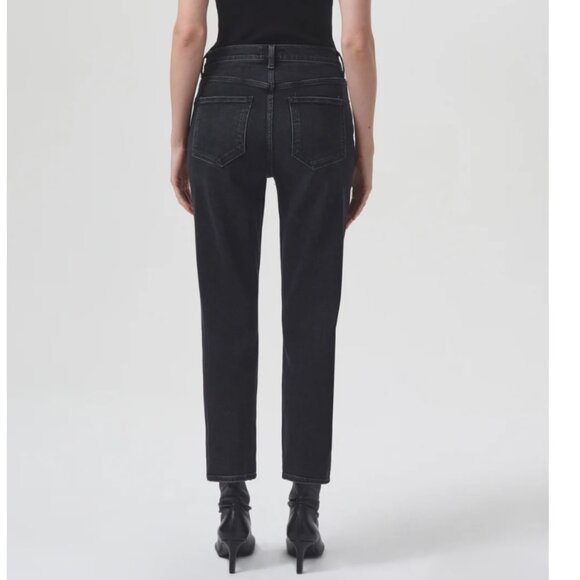 AGOLDE Riley High Rise Straight Crop (Stretch) Jeans Panoramic Sz 24 - Picture 2 of 16